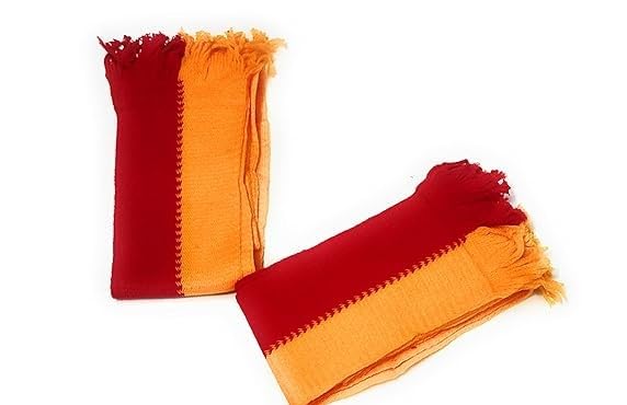 Karnataka Yellow And Red Color Woolen Scarf/Muffler/Shalya (Pack of 2) with 1 Free Book-image-26