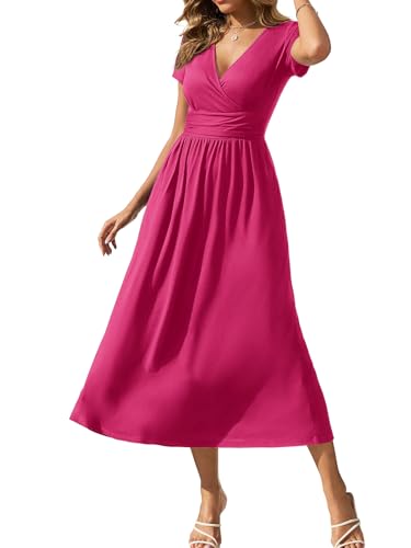 Gracyoga Womens Summer Dresses Fall Midi Plus Size Empire Waist