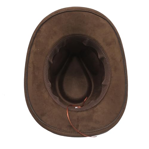 Image of LIDHAY Cowboy Hat for Women Men Felt Wide Brim Cowgirl Hat Western Suede Hats for Cowboys and Cowgirls with Belt Buckle