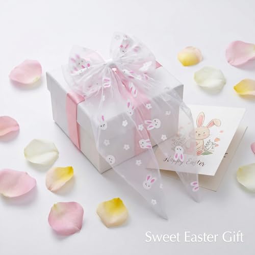 Bllavie Pinza para el Cabello con Lazo de Conejo de Pascua en Malla Blanca miniatura 5