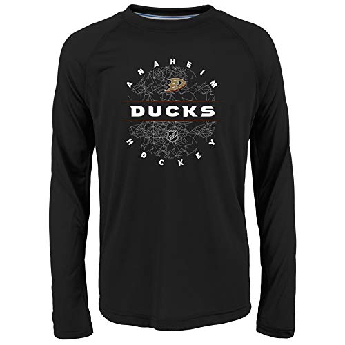 Outerstuff NHL Big Boys Youth (8-20) Power Play Long Sleeve Ultra Tee, Anaheim Ducks Small (8)
