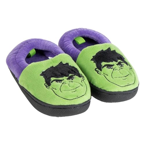 Zapatillas de Casa Avengers Hulk licencia oficial | Pantuflas Avengers cómodas, suaves y antideslizantes