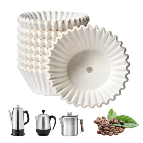Image of 200-Count Percolator Coffee Filters - Compatible with Farberware, Coletti & Elite Gourmet Electric Coffee Pots (4-9 Cup) | Disposable Paper Basket Filters for Glass & Standard Percolators