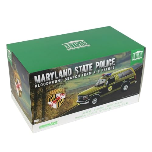 Modelo a escala 1:18 Bronco Maryland State Police K-9 Patrol miniatura 5