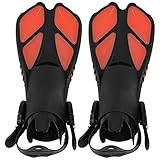 Schnorchelflipper verstellbare Lange Diving -Flipper rosa Schwimmflossen (Md)