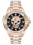 Diese hochwertige Uhr hat ein roségold Edelstahl Band ( 21 cm Länge und 20 mm Breite) mit einer Faltschließe