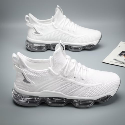 Image of Luogoks Men's Air Cushion Running Shoes Breathable Tennis Basketball Sneakers Non Slip Workout Casual Sport Shoes Gym Training Comfortable Fashion Shoes