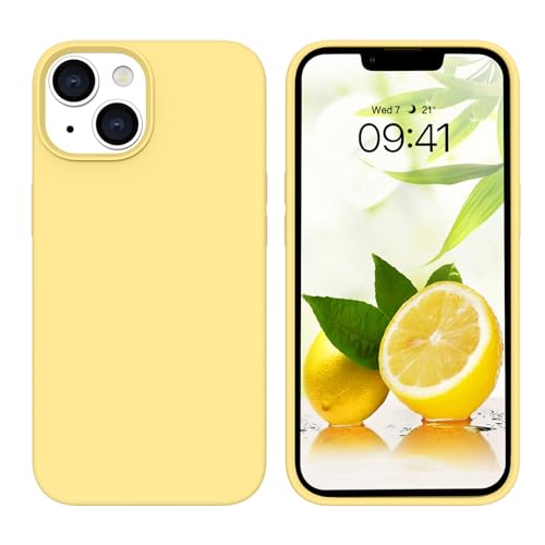 Étui antichoc iPhone 14 Plus jaune pour éviter les rayures et chutes du quotidien