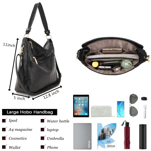 Image of Purses For Women Handbags And Wallet Set Large Hobo Crossbody Bag Ladies Purse Totes 4 PCS | And Wallet Set