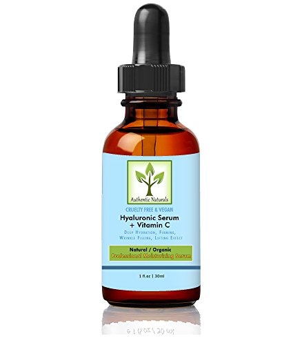 Authentic Naturals - THE Best Hyaluronic Acid Serum - 1 Fl Oz. - Anti-aging Serum Best Vegan Hyaluronic Acid + Best Anti