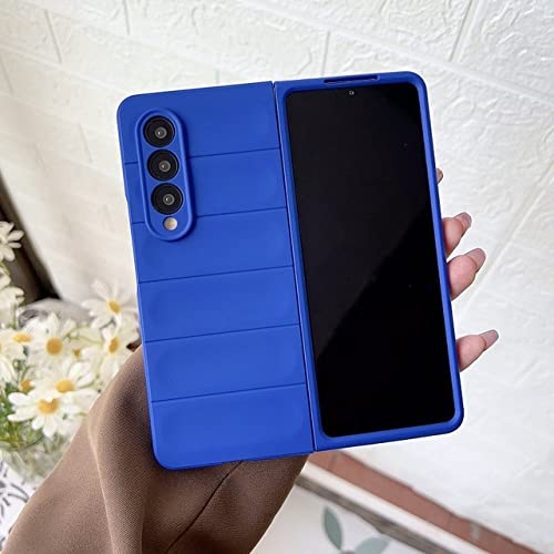 Protection intégrale Z Fold 3 coque bleu couleur bonbon avec étui caméra robuste