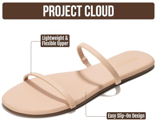 Image of Project Cloud Summer Sandals for Women with Memory Foam Insole (Transition) | Memory Foam Insole; Beach Flip Flops; Non-Slip Sole; Lightweight Double Straps; Summer Sandals for Women; Everyday Comfort