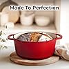 Zulay Kitchen 6 Quart Enameled Cast Iron Dutch Oven Pot with Lid – Premium Durability & Oven Safe up to 500°F – Heavy Duty Cookware Perfect for Bread Baking, Stews, Braising & Roasting – Red #3