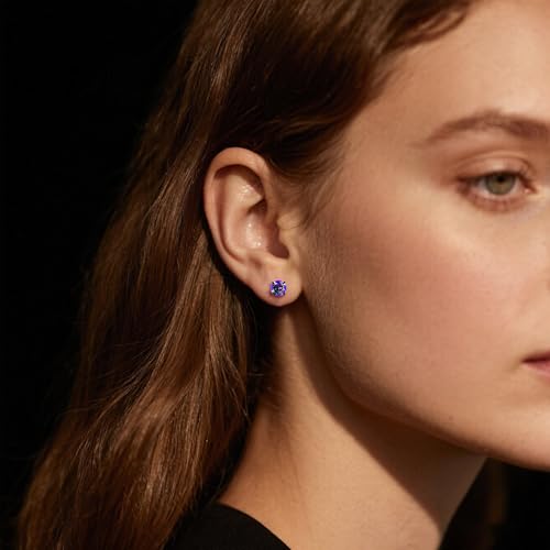 Hypoallergenic Cartilage Earrings for Women Men, 1 Pairs Titanium Stud for Women Gold Silver Black 20G Post & Screw Back with Cubic Zirconia 3 4 5 6 7 mm Piercing Jewelry4