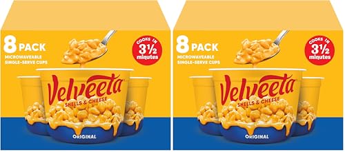 Velveeta Shells and Cheese Mac and Cheese, for Easy Snacks or Dinner Sides, Original Flavor, 2.39...