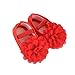 Fenical pizzo principessa carina culla delicatamente solo scarpe da pavimento per la dimensione del neonato 11 rosso
