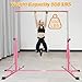 FC FUNCHEER Foldable Gymnastics bar, Gymnastic Bar for Kids Ages 3-20,Gymnastic Kip Bar, 5.3FT/ 8FT Base Length,Adjutable from 35.4