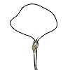 COOLLA Bolo Tie Adlerauge-Feder-Krawatte, Lederhalsband, Vintage-Stil, türkisfarbener Anhänger für Damen, Herren (Bronze), Leder, Türkis #2