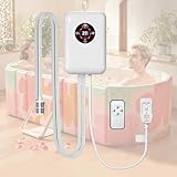 VCYEX Warmwasserbereiter Für Hot Tub, Mit Konstanter Temperaturregelung Von 30–43 °C, Überhitzungs, Kurzschluss, Leckschutz, Für Badewanne, Eimer, Kleinen PoolWhite,8.6 * 5.8 * 2.9 inch