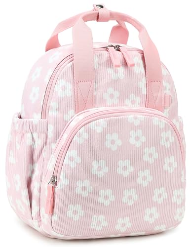Image of Bluboon Toddler Backpack for Girls Boys 2-4 Cute 12 inch Preschool Kindergarten Backpacks Kids Daycare Bags School Travel (Flower-Pink, Age 2-4 (12 inch H not Fit A4 Folder))