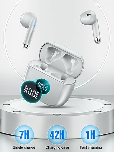 Auriculares-Inalambricos-Auriculares-Bluetooth-53-HiFi-Estereo-con-HD-Mic-Cascos-Inalambricos-Bluetooth-IP7-Impermeable-Pantalla-LED-In-Ear-Auriculares-Reproduccion-de-40H-Control-Tactil-Gris