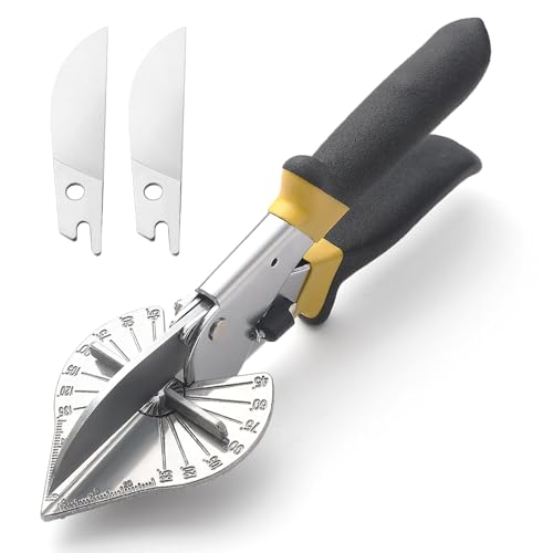 Image of RAINHOL Miter Shears 45-135 Adjustable Cutter 2 Replacement Blades | For Shoe Molding, Quarter Round, PVC, Softwood Moulding, Crafting and DIY Projects