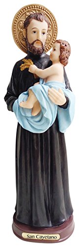Figura Decorativa San Cayetano 8 Pulgadas Negra miniatura 1