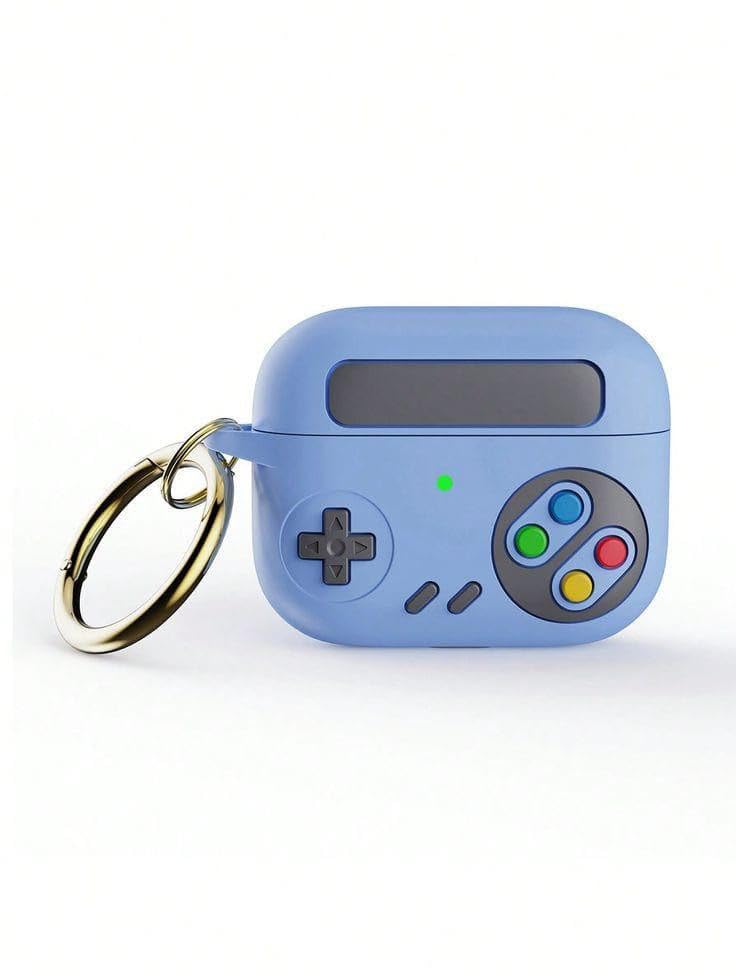 Image of SE HUB Airpods Pro 2 Case Cover Keychain for 2Nd Generation Design with Mag-Safe, Shock Proof 360-degree Protection Case Cover Soft Skin Silicone (Ring Carbaner and Hand Strap Included)- Blue