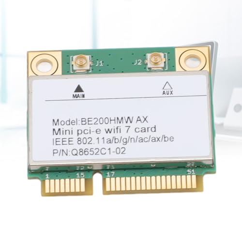 ASHATA 7 Card Adaptador PCIe Mini 8774Mbps 2 Bandas BT 5.4 802.11A B G N AC AX BE200HMW sin antena para PC miniatura 5