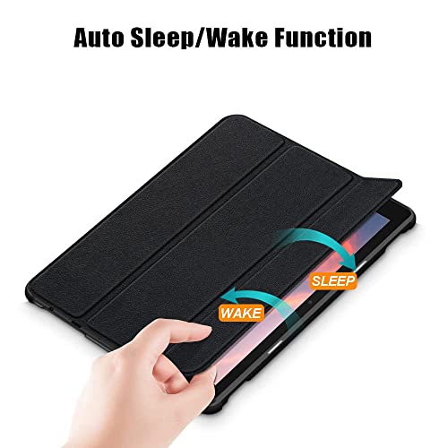 Fire HD 8 & 8 Plus Tablet Case(12/10th Gen, 2024/22/20 Release), Smart Trifold Stand With Soft TPU Back Case, Auto Sleep/Wake(Black)