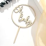 Wood Oh Baby Cake Topper - Baby Shower Cake Topper, Baby Shower Decorations, Baby in Bloom Cake Topp