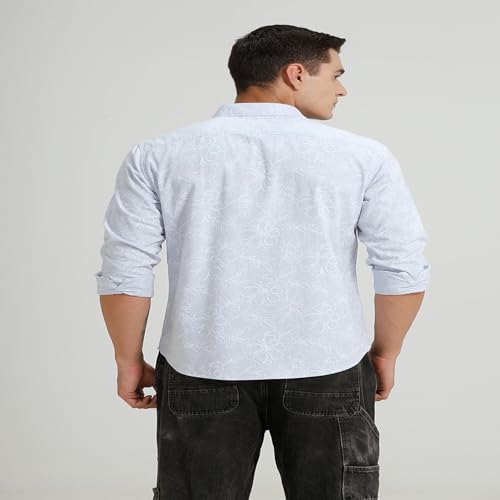 Image of BASICS Cotton-Linen Blended Men's Shirt | Slim Fit | Everyday Smart Casual Wear | Full Sleeve