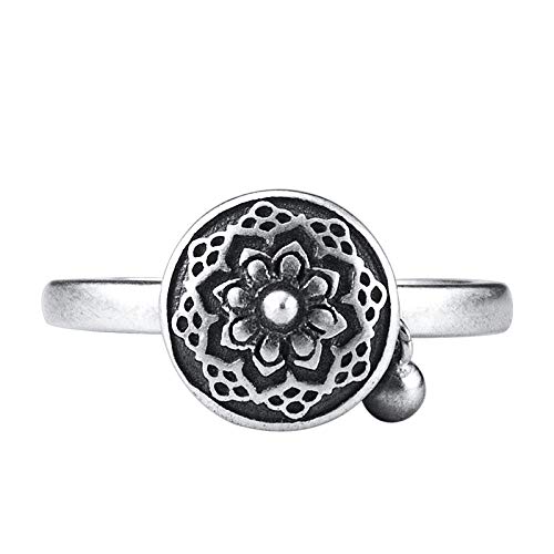Bague ajustable femme vintage en argent pour soirée et quotidien