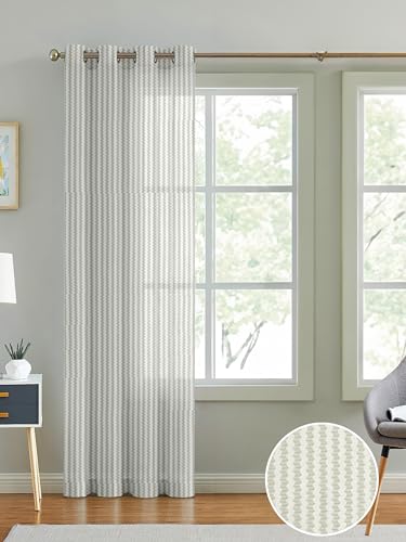 Image of Cortina Polyster Transparent Curtain Set |Window Installation | Bedroom Living Room Kids Room | 5 Feet Window Curtain Pack of 1 | White