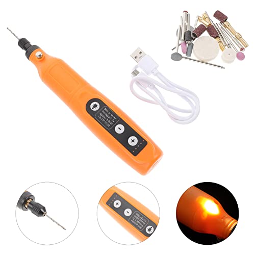 Perceuse à Ongles Sans Fil Uonlytech Orange : Kit Polisseuse Portative avec Outil Rotatif Abdos