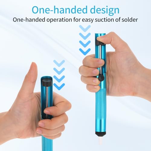 Image of 2 Pcs Desoldering Tool for Engineer, Solder Sucker Desoldering Pump Vacuum Pump Solder Removal Tool Solder Remover Soldering Sucker Tool for Solder Removing