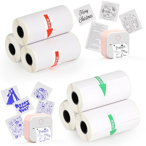 HuiJuKeJi 6[ ~jv^[XebJ[p Phomemo T02/M02/M02Xvg|bhp 53 x 28mm 򎩌ȔST[}XebJ[p ubN3[ & u[3[