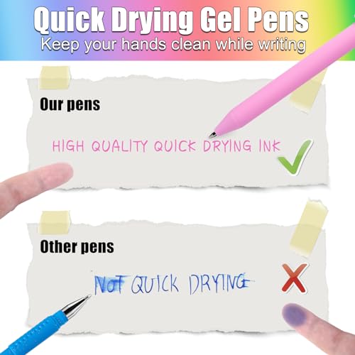 Drawdart DRAWDART240315 Gel Pens 12 Colors Retractable Quick Dry Ink Pens Fine Point 0.7Mm thumb #5