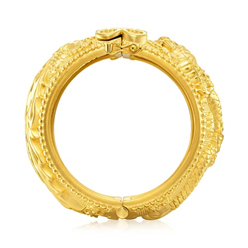 CHOW SANG SANG 999.9 24K Solid Gold Chinese Wedding Dragon and Phoenix Bangle for Women Wrist Size 15-16cm 93490K Price-by-Weight 19.83g Gold4