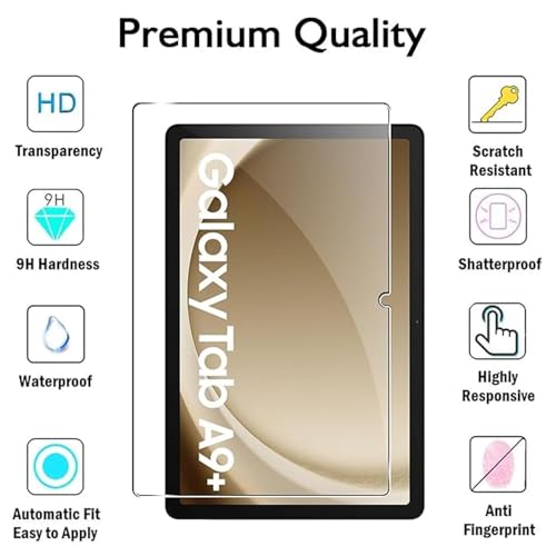 Image of TechTrendz Anti-Scratch 9H Surface Hardness Premium Tempered Glass Screen Protector for Samsung Galaxy Tab A9 Plus / A9+ Tablet [11 inch] [SM-X210 /X216]