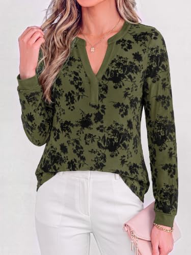 BTFBM Womens Tops Floral Sheer Mesh Long Sleeve Blouses Dressy Casual - image 5