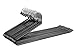 Finnhomy Super Value 20 Pack Slack Pant Hangers Jean Trousers Hangers, Non Slip Open Ended Clothes Hangers, Easy Slide Organizers for Bedroom Closet Wardrobe, Thicken Chrome and Black Friction