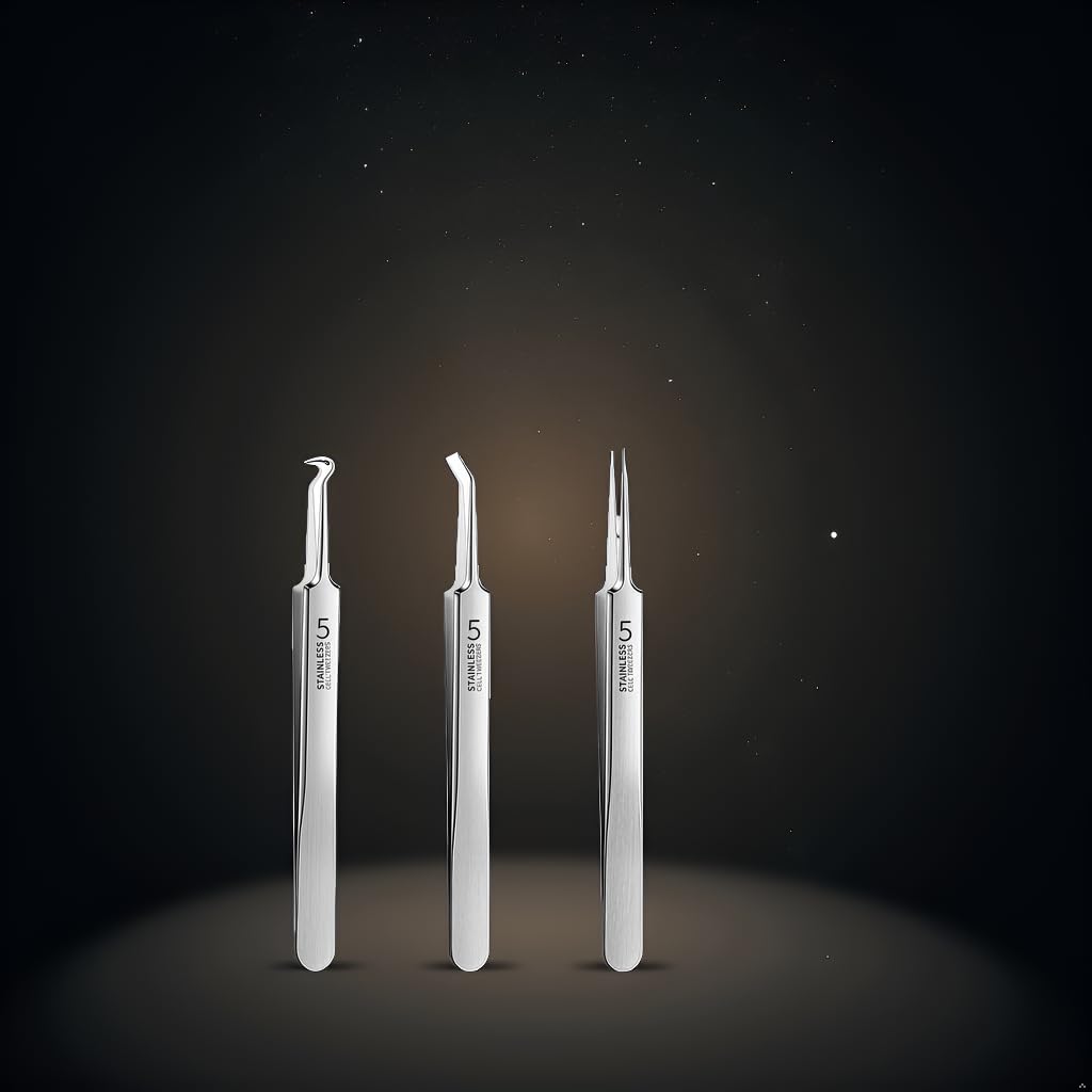 Amazon.co.jp: プロフェッショナルブラックヘッドピンセット3個