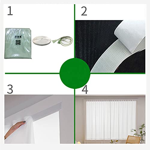 Cortinas opacas sin taladro DAIHAN: instala sin dañar la pared de tu dormitorio o salón 8