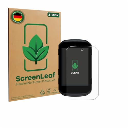 ScreenLeaf (2 Unidades Protector de pantalla para Garmin Edge 850 [Protección de Pantalla Sostenible, Clear, Anti-Arañazos]