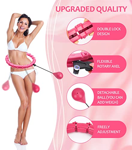 iLulisee-52-Real-Plus-Size-Infinity-Hoop-Fitness-Hoop-for-Adults-Weight-Loss-Hoola-Hoops24-Detachable-Knots-Adjustable-Weight-Auto-Spinning-Ball-Weight-Loss