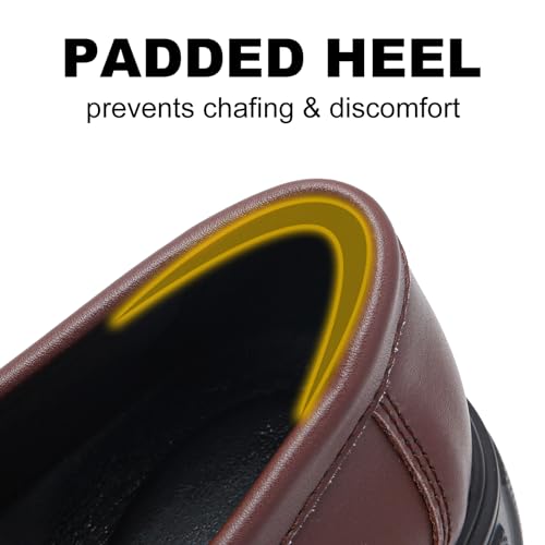 Image of Maichal Platform Loafers for Women Slip On Chunky Heel Lug Sole Shoes Business Work Dressy Loafers with Chain