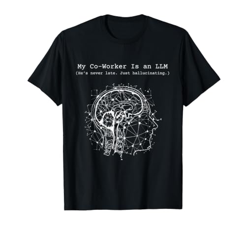 Funny AI Design – LLM Joke for Developers –Software Engineer T-Shirt, Men, Black, Small
