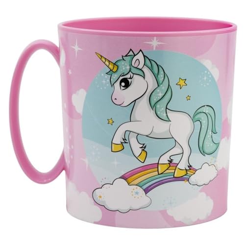ALMACENESADAN, 5074 Tasse lavable au micro-ondes, capacité 265 ml, produit réutilisable ; (licorne)