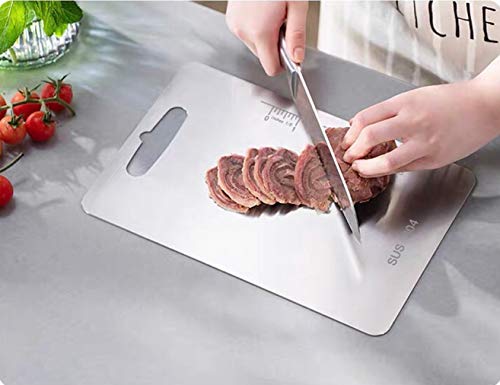Atmama FZH013 14.2 Inch X 9.8 Inchand11.24 Inch X7.87") Stainless Steel Cutting Board thumb #3